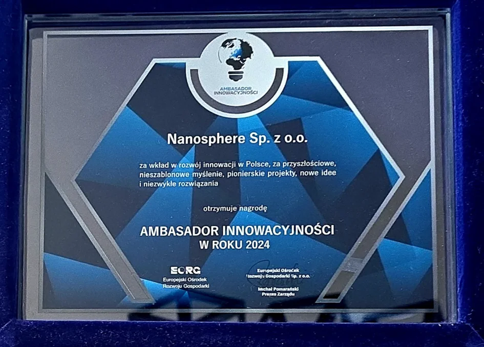 NanoShell Nagroda Ambasador Innowacyjności